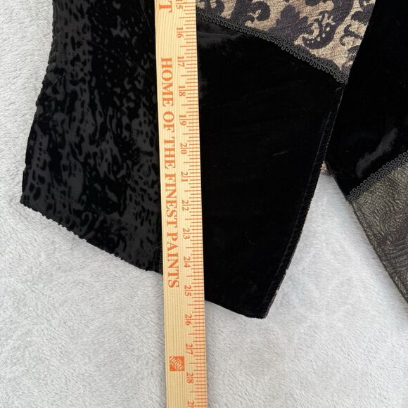 Coldwater Creek Phoebe Brocade Velvet Patchwork Vest Medium Whimsigoth Steampunk - Picture 8 of 13